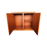 Buffet MDF Brown Colour Two Doors Sideboard Storage Cabinet - Front View