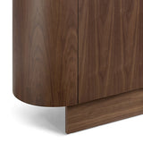 Buffet MDF Melamine Interior Storage In Dark Walnut colour - Rear View