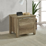 Bedside Table 2 drawers Storage Table Night Stand MDF in Oak - Low Angle
