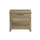 Bedside Table 2 drawers Storage Table Night Stand MDF in Oak - Front View