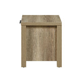 Bedside Table 2 drawers Storage Table Night Stand MDF in Oak - Top-Down View