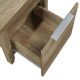Bedside Table 2 drawers Storage Table Night Stand MDF in Oak - 45-Degree Angle