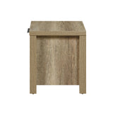 Bedside Table 2 drawers Storage Table Night Stand MDF in Oak - Side View