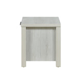 Bedside Table 2 drawers Storage Table Night Stand MDF in White Ash - Top-Down View