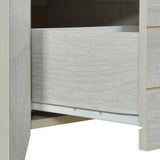 Bedside Table 2 drawers Storage Table Night Stand MDF in White Ash - Rear View