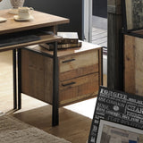 Bedside Table 2 drawers Night Stand Particle Board Construction in Oak Colour - Front View
