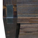 Bedside Table 2 drawers Night Stand Solid Wood Acacia Storage in Chocolate Colour - Extra Image