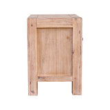 Bedside Table 2 drawers Night Stand Solid Wood Acacia Oak Colour - Top-Down View