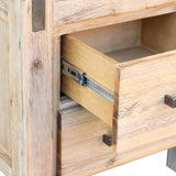 Bedside Table 2 drawers Night Stand Solid Wood Acacia Oak Colour - Top-Down View