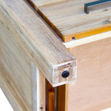 Bedside Table 2 drawers Night Stand Solid Wood Acacia Oak Colour - 45-Degree Angle