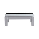 Coffee Table High Gloss Finish Lift Up Top MDF Black & White Colour Interior Storage - Front View