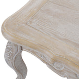 Coffee Table Oak Wood Plywood Veneer White Washed Finish - Rear View