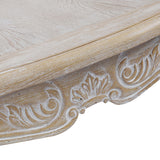 Coffee Table Oak Wood Plywood Veneer White Washed Finish - Close-Up Angle
