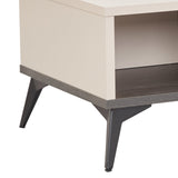 Coffee Table 2 Open Storage Cabinet MDF in Champagne Colour - Side View