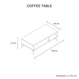 Coffee Table 2 Open Storage Cabinet MDF in Champagne Colour