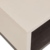 Coffee Table 2 Open Storage Cabinet MDF in Champagne Colour - 45-Degree Angle