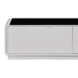 Coffee Table High Gloss Finish MDF Black & White Colour with 2 Drawers Storage - Top-Down View