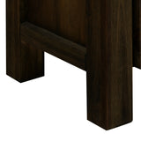Coffee Table Solid Acacia Wood & Veneer 1 Drawers Storage Chocolate Colour - Rear View