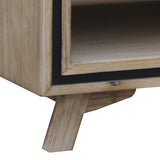 Coffee Table Solid Wood Acacia & Veneer Frame 2 Drawers Storage Sliver Brush Colour - Top-Down View