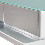 Stylish Coffee Table High Gloss Finish Shiny White Colour with 4 Drawers Storage, image 3