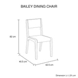 2x Wooden Frame Black Leatherette Medium High Backrest Dining Chairs - Top-Down View