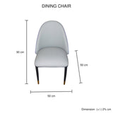 2X Dining Chairs Purple Colour Premium Leatherette Carbon Steel Frame Firm Support - Extra Image