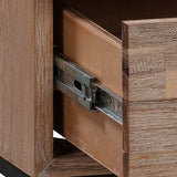 Dresser with 6 Storage Drawers in Solid Acacia & Veneer With Mirror - Top-Down View