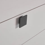 Dressing Chest With 6 Storage Drawers MDF Mirror Combination of Champagne and Black Colour - Rear View