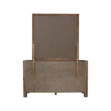 Dresser with 6 Storage Drawers in Solid Acacia & Veneer With Mirror in Chocolate Colour