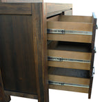 Dresser with 6 Storage Drawers in Solid Acacia & Veneer With Mirror in Chocolate Colour, image 5