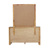 Dresser with 6 Storage Drawers in Solid Acacia & Veneer With Mirror in Oak Colour - Front View