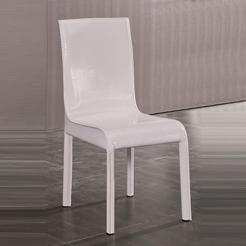 7 Pieces Dining Suite Dining Table & 6X White Chairs in Rectangular Shape High Glossy MDF Wooden Base Combination of Black & White Colour