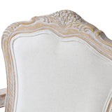 Large Size Oak Wood White Washed Finish Arm Chair Dining Set - Extra Image