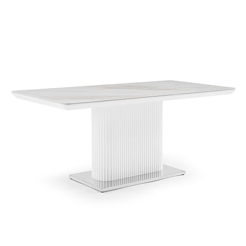Dining Table Ceramic Table Top MDF Stainless Steel feet, image 2
