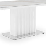 Dining Table Ceramic Table Top MDF Stainless Steel feet - Rear View