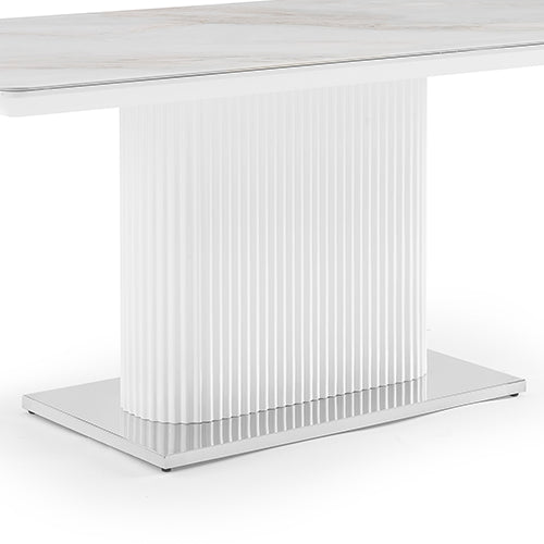 Dining Table Ceramic Table Top MDF Stainless Steel feet, image 6