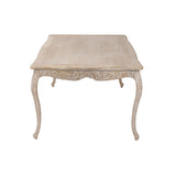 Dining Table Oak Wood Plywood Veneer White Washed Finish in large Size - Rear View