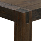 Dining Table 210cm Large Size with Solid Acacia Wooden Base in Chocolate Colour - Top-Down View
