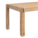 Dining Table 180cm Medium Size with Solid Acacia Wooden Base in Oak Colour - Side View
