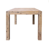 Dining Table 180cm Medium Size with Solid Acacia Wooden Base in Oak Colour - Top-Down View