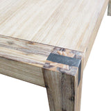 Dining Table 180cm Medium Size with Solid Acacia Wooden Base in Oak Colour - Rear View