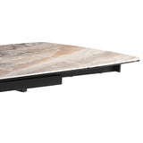 Dining Table MDF Ceramic Glass Table Top Extendable Decorative Stripe - 45-Degree Angle