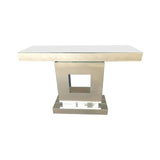 Hall Table Rectangular Shape MDF & Mirror Attractive Base - Side View