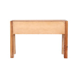 Hall Table 2 Storage Drawers Solid Acacia Wooden Frame Hallway in Oak Color - Top-Down View