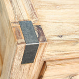 Hall Table 2 Storage Drawers Solid Acacia Wooden Frame Hallway in Oak Color - 45-Degree Angle