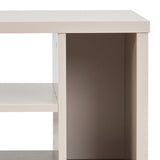 Lamp Table 3 Open Storage Cabinet MDF in Champagne Colour - 45-Degree Angle