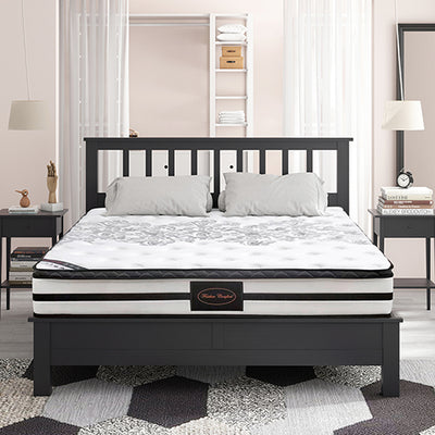 Kingston Slumber Mattress SINGLE Size Bed Euro Top Pocket Spring Bedding Firm Foam 34CM