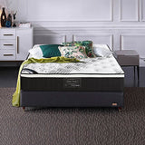 Mattress Euro Top Queen Size Pocket Spring Coil with Knitted Fabric Medium Firm 33cm Thick - Side View