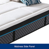 Queen Mattress in Coolmax Memory Foam 6 Zone Pocket Coil Soft Firmness - Side View