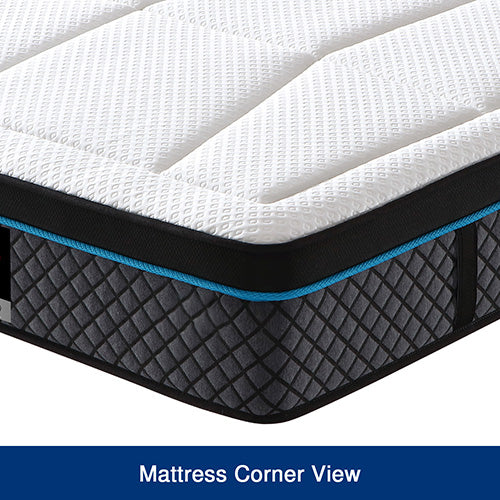 Queen Mattress in Coolmax Memory Foam 6 Zone Pocket Coil Soft Firmness, image 4